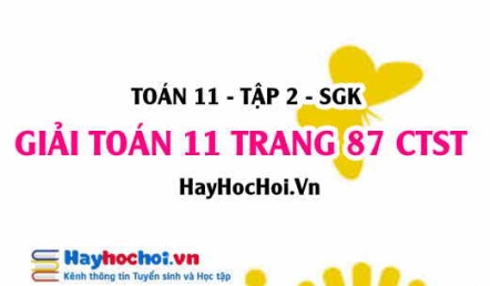 Bài 11 trang 87 Toán 11 tập 2 Chân trời sáng tạo